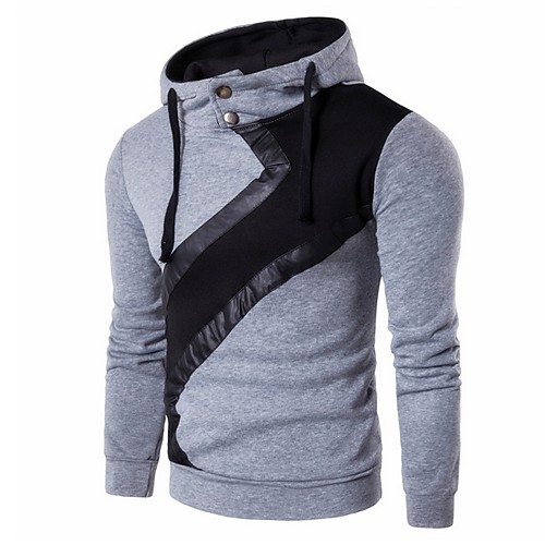 

Men's Casual Hoodie - Color Block Black US32 / UK32 / EU40