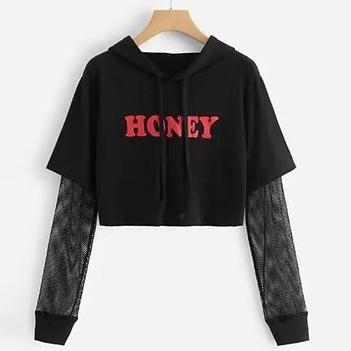 

Women's Basic Hoodie - Letter Black S