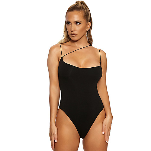 

Women's Basic Black White Blue Bikini Swimwear - Geometric S M L Black