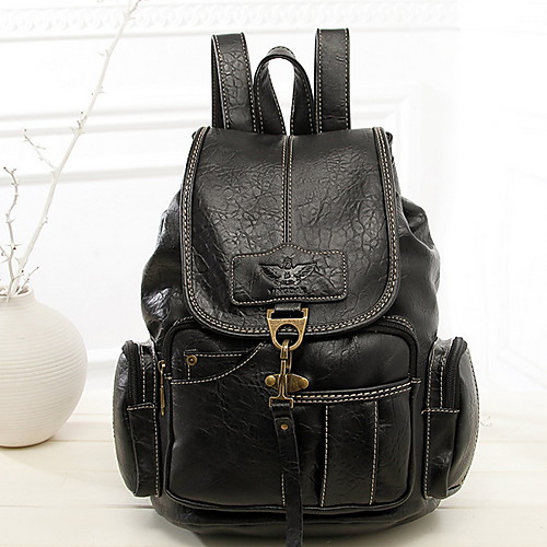 

Large Capacity Oxford Zipper Commuter Backpack Daily Black / Brown / Dark Brown
