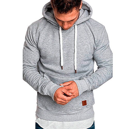 

Men's Casual Hoodie - Solid Colored Black US34 / UK34 / EU42