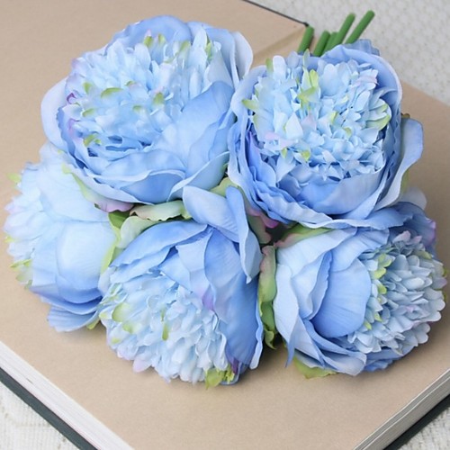 

Artificial Flowers 1 Branch Classic Modern Peonies Tabletop Flower