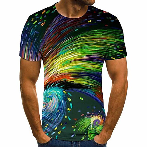 

Men's Daily T-shirt - 3D Rainbow