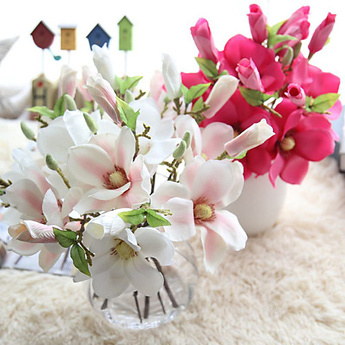 

искусственный цветок маленький свежий магнолия цветочная композиция украшение дома свадьба 1 палка