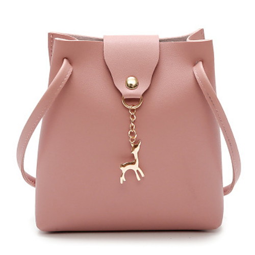 

Women's PU Crossbody Bag Solid Color Black / Wine / Blushing Pink