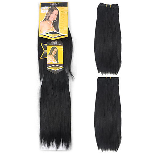 

Straight Costume Accessories Hair Weft with Closure Natural Color Synthetic Hair Braids Braiding Hair One Pair × 2