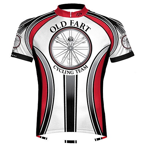 

21Grams Men's Short Sleeve Cycling Jersey Red and White Bike Jersey Top Mountain Bike MTB Road Bike Cycling UV Resistant Breathable Quick Dry Sports Clothing Apparel / Stretchy / Sweat-wicking