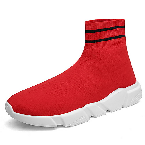 

Men's Comfort Shoes Mesh Spring & Summer Athletic Shoes Running Shoes Black / Red