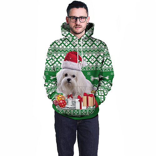 

Men's Basic Hoodie - Print Green US32 / UK32 / EU40