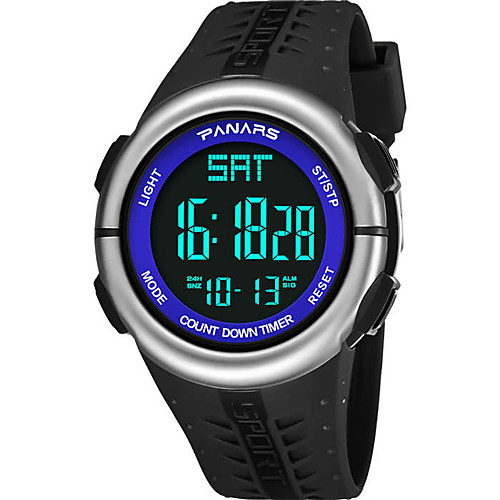 

SYNOKE Digital Watch Digital Sporty Stylish Silicone 30 m Water Resistant / Waterproof Calendar / date / day LCD Digital Outdoor Fashion - Black Black / Blue Black / Silver