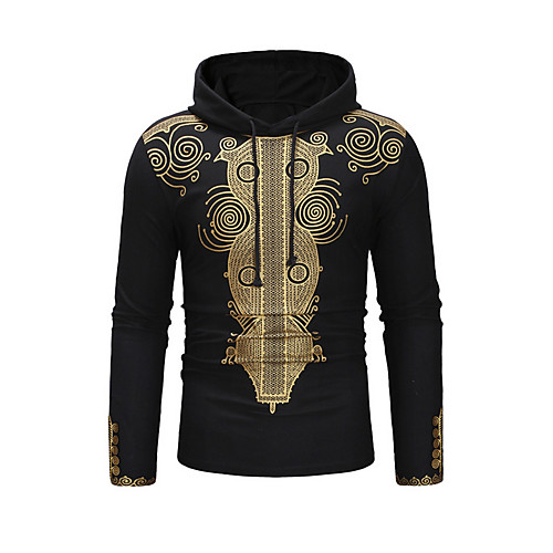 

Men's Casual Hoodie - Geometric Black US32 / UK32 / EU40