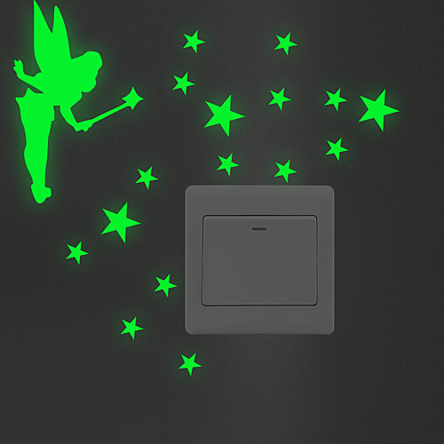 

фея звезда выключатель света наклейки - светящиеся наклейки на стену животных гостиная / спальня / ванная комната