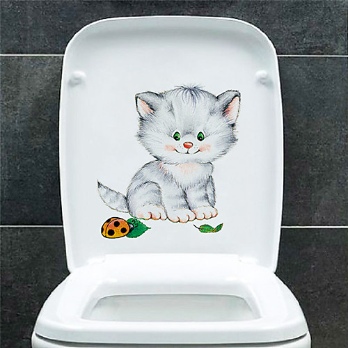 

Funny Cat Toilet Stickers - Animal Wall Stickers Animals / Shapes Bathroom / Kids Room