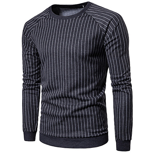 

Men's Daily T-shirt - Striped Black
