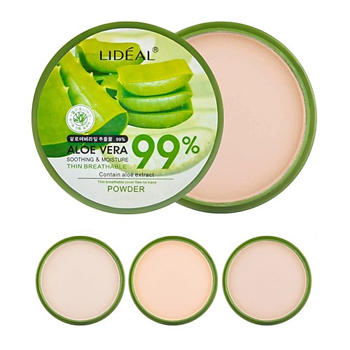 

Aloe Vera Face Powder Concealer Breathable Pore Cover Brighten Powder