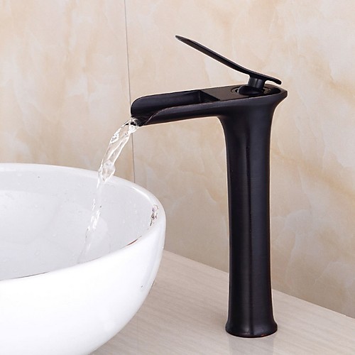 

Bathroom Sink Faucet - Waterfall Electroplated Free Standing Single Handle One HoleBath Taps