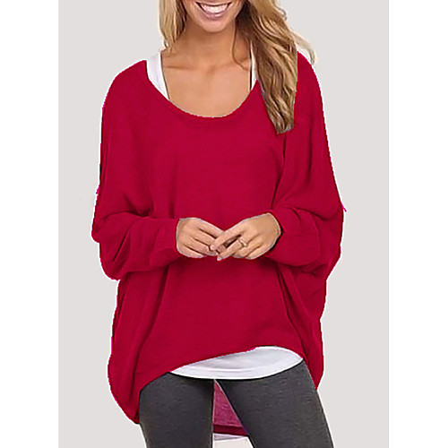 

Women's Daily T-shirt - Solid Colored Black