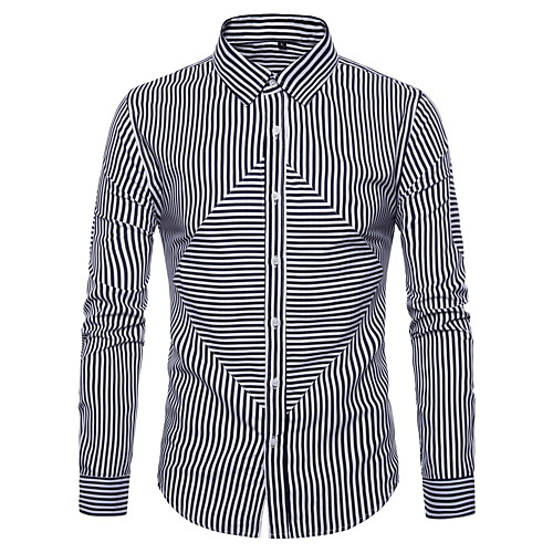 

Men's Daily Basic Shirt - Striped Black