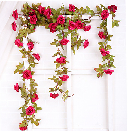 

искусственный цветок роза ротанга европейская свадьба висячие корзины украшения дома 1 палка