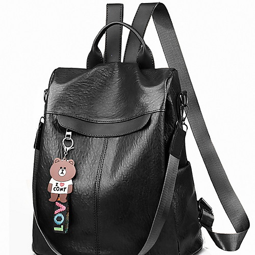 

Adjustable Nylon Zipper Commuter Backpack Daily Black / Dark Blue / Gray