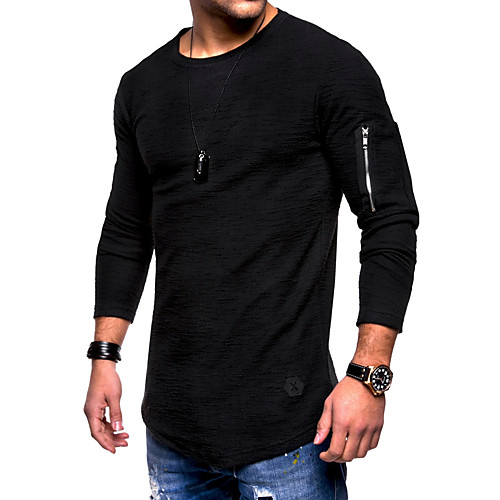 

Men's Daily T-shirt - Solid Colored Black