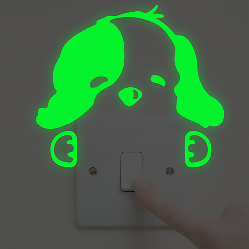 

милые наклейки выключателя света - светящиеся наклейки на стены / наклейки на стену для животных животные в помещении / детская комната