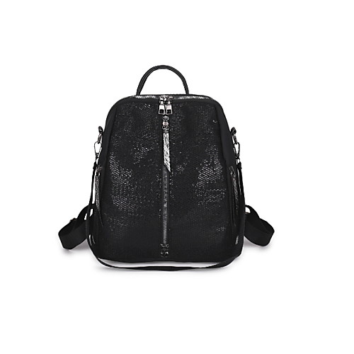 

Large Capacity Oxford Zipper Commuter Backpack Daily Black