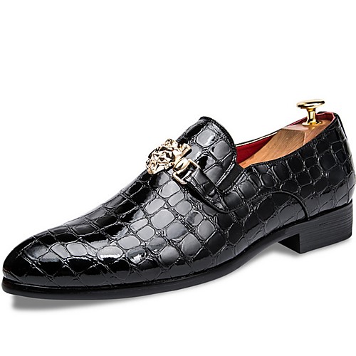 

Men's Formal Shoes Patent Leather Fall & Winter Loafers & Slip-Ons Black / Red / Blue