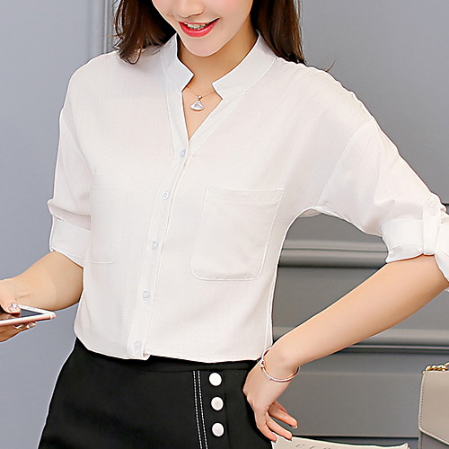 

Women's Daily Shirt - Solid Colored White