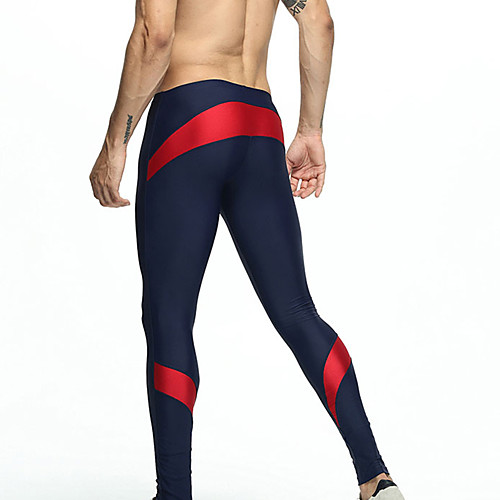

TAUWELL Men's Leggings Running Tights Compression Pants Sports Leggings Running Fitness Jogging Breathable Quick Dry Soft Color Block Black / Yellow BlueRed Black / White / Stretchy / Skinny