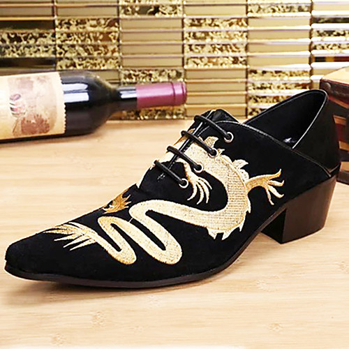 

Men's Novelty Shoes Nappa Leather Spring & Summer / Fall & Winter Casual / British Oxfords Non-slipping Black / Party & Evening