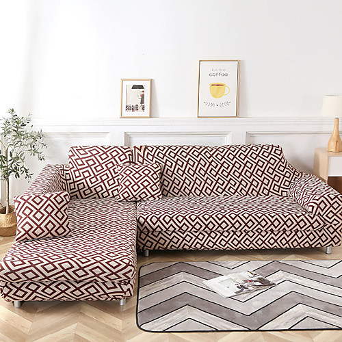 

суперобложка с геометрическим принтом, непромокаемые чехлы из эластичного чехла для дивана, супер мягкая тканевая крышка дивана с одной бесплатной наволочкой