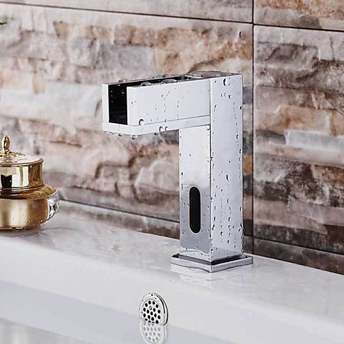 

Bathroom Sink Faucet - LED Electroplated Free Standing Single Handle One HoleBath Taps