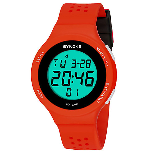 

SYNOKE Digital Watch Digital Sporty Stylish Silicone 30 m Water Resistant / Waterproof Calendar / date / day LCD Digital Outdoor Fashion - Black Black / Green Yellow