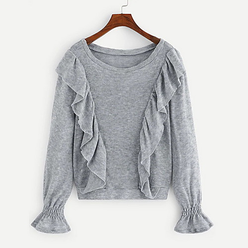

Women's Daily T-shirt - Solid Colored Gray