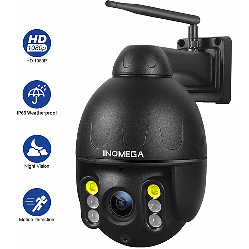 

INQMEGA Cloud 1080P PTZ IP Camera WIFI Auto Tracking 4X Digital Zoom Outdoor Onvif Waterproof Mini Speed Dome Camera 2MP IR 30M P2P CCTV Security Camera