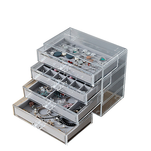 

Square Jewelry Box - White 24 cm 21 cm 13.5 cm / Women's