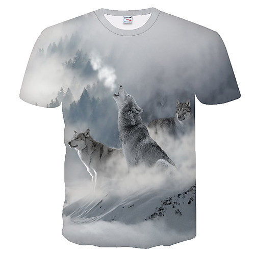 

Men's Daily Weekend Basic T-shirt - Color Block / 3D White