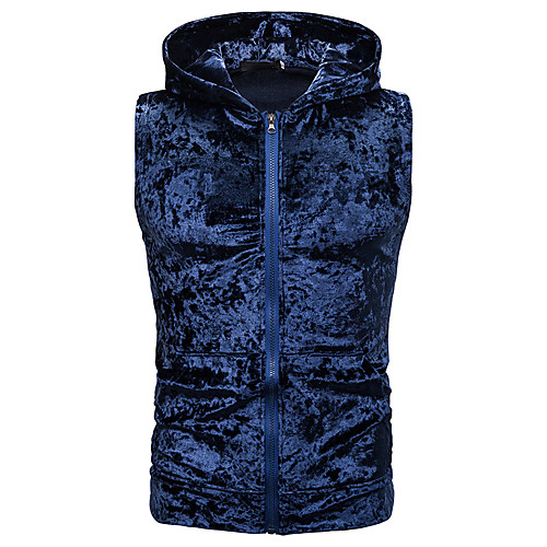 

Men's Solid Colored Hoodies & Sweatshirts Daily Sports Hooded Black / Blue / Light gray / Brown / Sleeveless