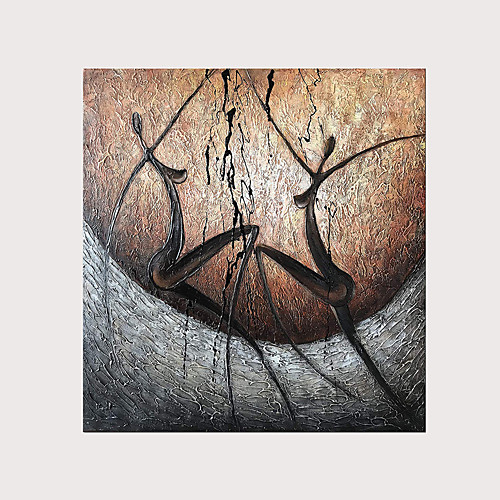 

Oil Painting Hand Painted - Abstract People Modern Stretched Canvas