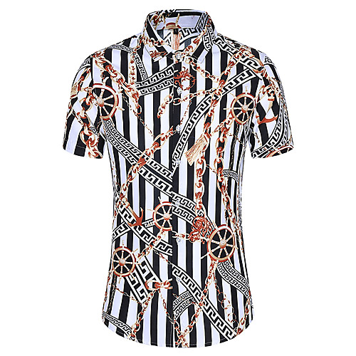 

Men's Daily Basic Shirt - Tribal Print Black