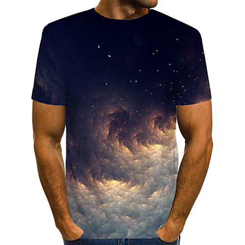 

Men's Daily Weekend T-shirt - Geometric / 3D / Abstract Print Black
