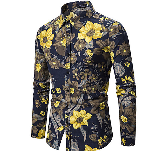 

Men's Daily Shirt - Floral Navy Blue