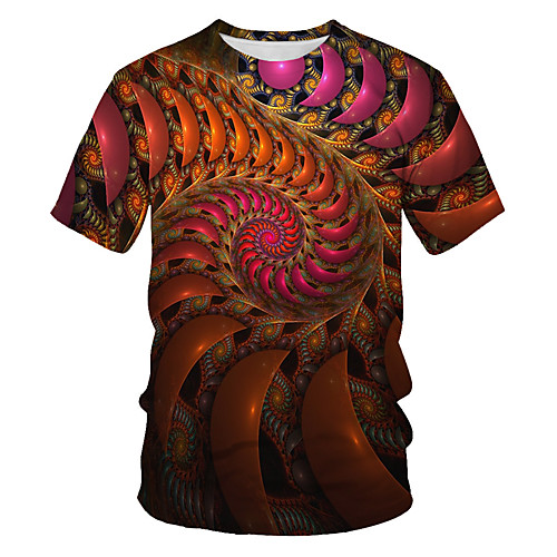 

Men's Holiday Basic T-shirt - Geometric / Galaxy Rainbow