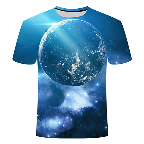 

Men's Daily T-shirt - 3D Print Blue