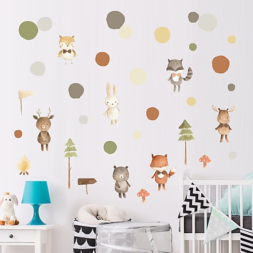 

Decorative Wall Stickers - Plane Wall Stickers / Animal Wall Stickers Animals / Floral / Botanical Nursery / Kids Room