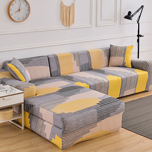 

Sofa Cover Striped / Neutral / Contemporary Printed Polyester Slipcovers