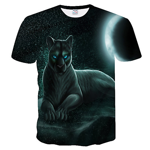 

Men's Daily Weekend Basic T-shirt - Color Block / 3D Black
