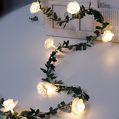 

1.5m String Lights 10 LEDs 1 set Warm White Decorative AA Batteries Powered