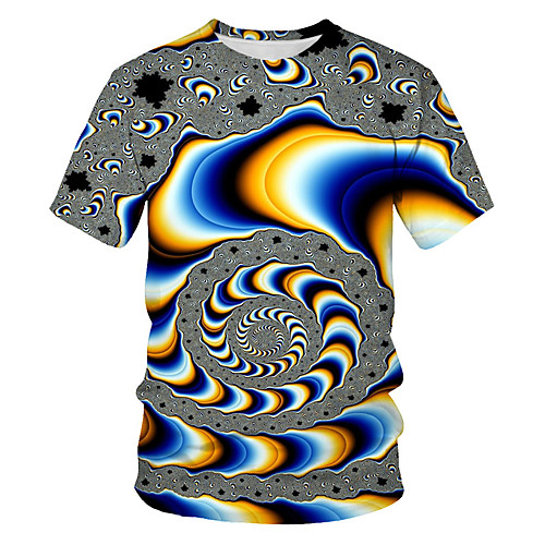 

Men's Holiday Basic T-shirt - Geometric / Galaxy Rainbow